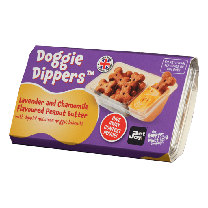 Doggie Dippers Pet-Joy Lavendel kamille snack pindakaas